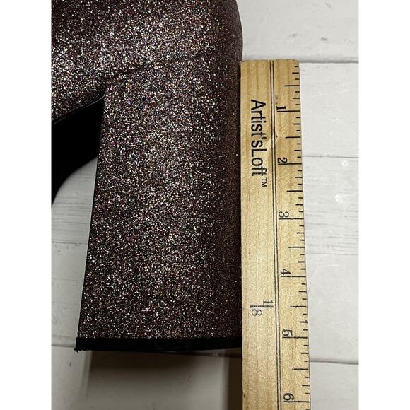 Steve Madden Boots Womens Size 11M Pink Glitter Platform Chunky Heel Disco Shoes - Picture 10 of 13